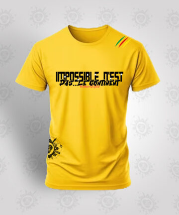 Tee-shirt Jaune - Impossible pas continent