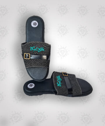 Babouche Noir/Vert