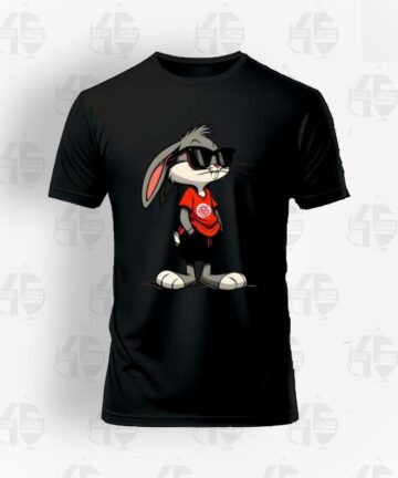 Tee Shirt Noir - Bugs Bunny Cool