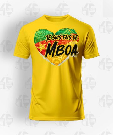 Tee Shirt Jaune - Team Mboa V2